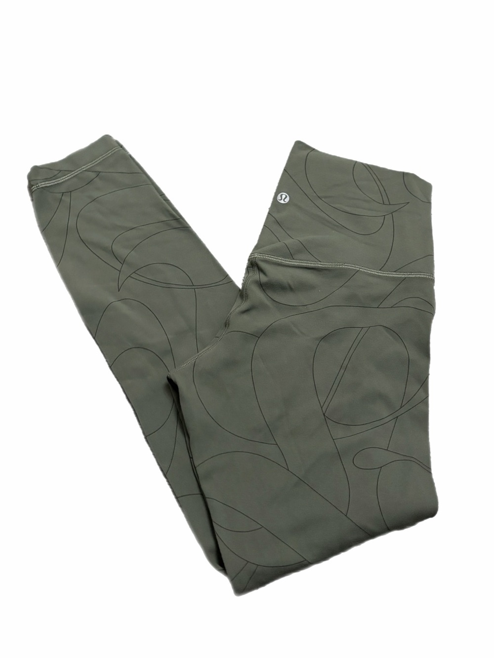 Lululemon Align High-Rise Pant *25" (Scripted Yogo Army Green/Dark Olive) Size 6